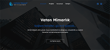 Vatan Mimarlık web sitesi ekran görüntüsü